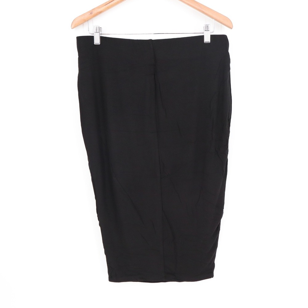 Naked Wardrobe Black Bodycon Midi Skirt Plus Size 1X Made in USA - Picture 6 of 8